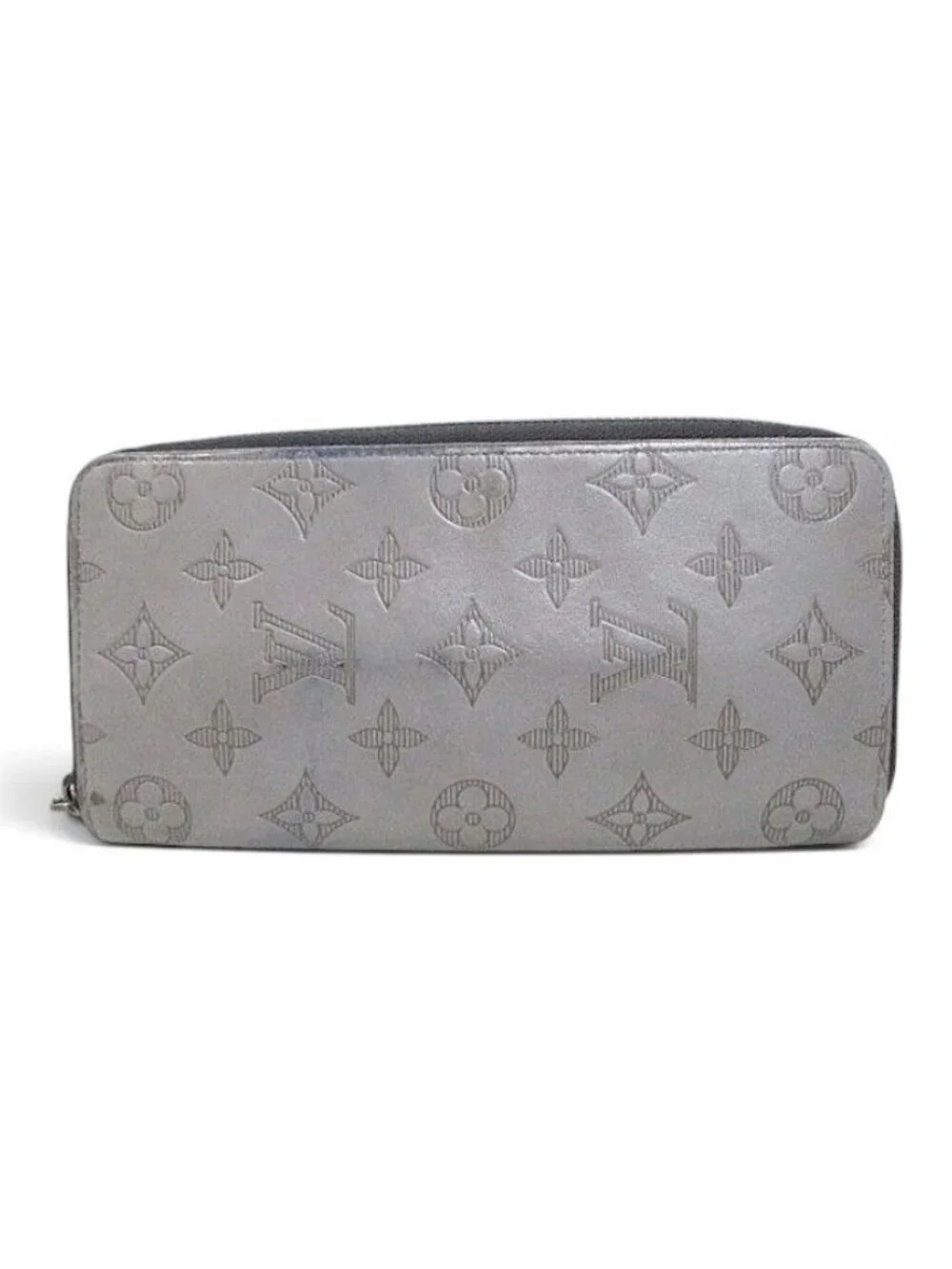 Louis Vuitton Monogram Shadow Vertical Gray Wallet Zippy